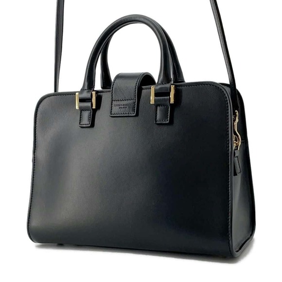 Saint Laurent Handbag Baby Leather Black Cabas Paris - Picture 1 of 16